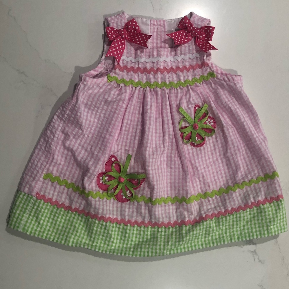 Pink Seersucker Dress